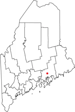 Location of city of Ellsworth in the state of Maine