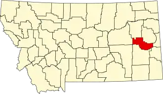 State map highlighting Prairie County