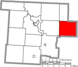 Location of Center Township in Morgan County