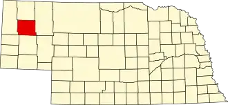 Map of Nebraska highlighting Box Butte County