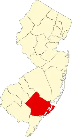 Atlantic County map