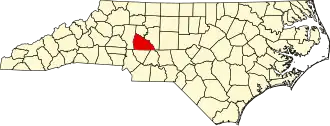 State map highlighting Rowan County