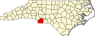 State map highlighting Union County
