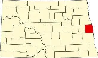 Traill County map