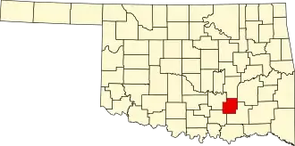 State map highlighting Coal County