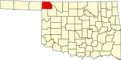 State map highlighting Harper County