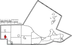 Location of Genoa in Ottawa County