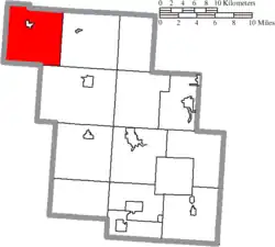 Location of Thorn Township in Perry County
