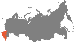 Map of modern-day North Caucasus Economic Region (raion)