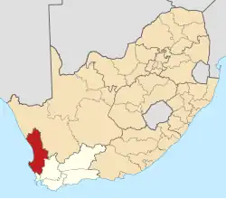 West Coast District within South Africa