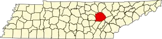 State map highlighting Cumberland County