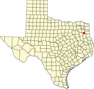 State map highlighting Gregg County