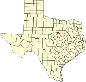 State map highlighting Somervell County