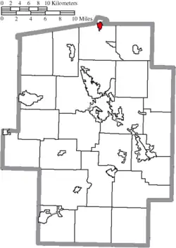 Location of Bolivar in Tuscarawas County