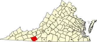 State map highlighting Carroll County