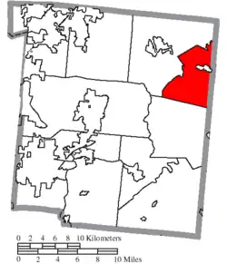 Location of Massie Township in Warren County