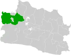Location within West Java
