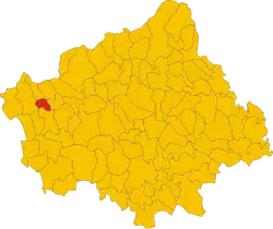 The municipal territory in the province of Treviso