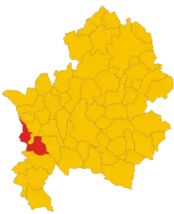 Filignano within the Province of Isernia