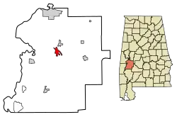 Location in Marengo County, Alabama
