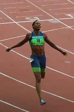 Image 10Marion Jones, after admitting to doping, lost her Olympic medals, was banned from the sport, and spent six months in jail. (from Track and field)