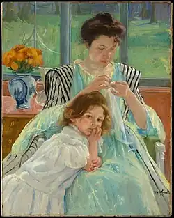 Image 78Young Mother Sewing, Mary Cassatt (from History of painting)
