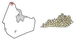 Location in Mason County, Kentucky