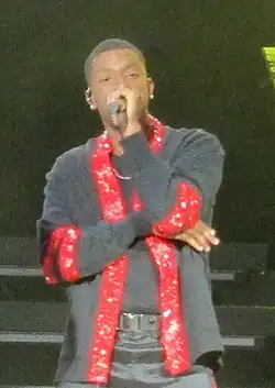 Sallee performing in 2018