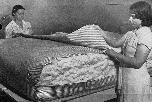 A 1940s USDA circular promoting home production of cotton mattresses.