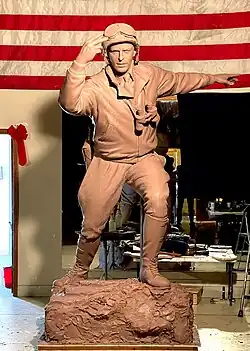 General Rose sculpture in clay