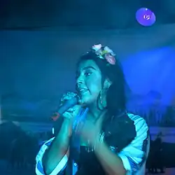 Maxida Märak performing at Sápmi Pride