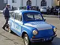 Zastava 750 Yugoslav police car. The 750 was a common choice of milicija car in communist Yugoslavia.