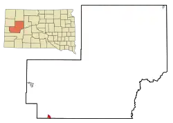 Location in Meade County and the state of South Dakota