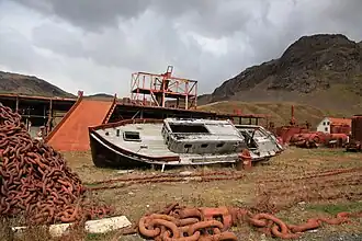 Abandoned buildings at Grytviken