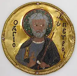 Medallion with Saint Peter from an Icon Frame. Constantinople, c.1100.
