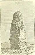 A drawing of the Minar with traces of the outer stairs apparent