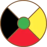Variant with a green centre used by some Anishinaabe communities