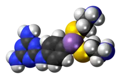 Space-filling model of the melarsomine molecule