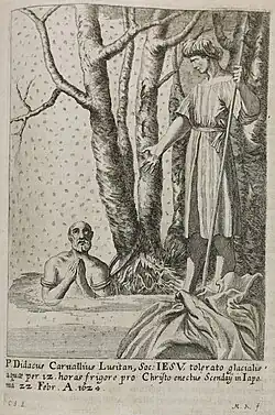 Diego Carvalho martyred in a pit filled with the icy waters of the&nbsp;Hirose River&nbsp;(広瀬川) in&nbsp;Sendai.