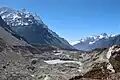 Merra in upper left, viewed with Kanchanjangha Glacier