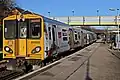 A Merseyrail Class 507 arrives with a service to Liverpool.