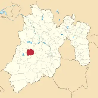 Location of the municipality in Mexico State