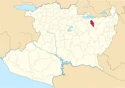 Location in Michoacán