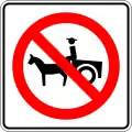SR-28: Animal-drawn vehicles prohibited