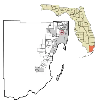 Location in Miami-Dade County and the state of Florida