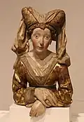 Michel Erhart, reliquary (bust of Mary Magdalene), Ulm,  1475-80, tilia, Late Gothic, with modern additions