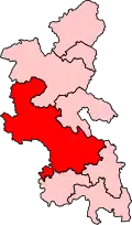 A large constituency, stretching from the centre of the county into the east and north-east.