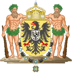 A pedestal (terrace) compartment in the middle version of the coat of arms of the German Emperor until 1918.