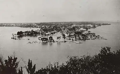 Mill Point, South Perth, during the 1926 floods