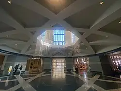 North star motif in ceiling and floor.